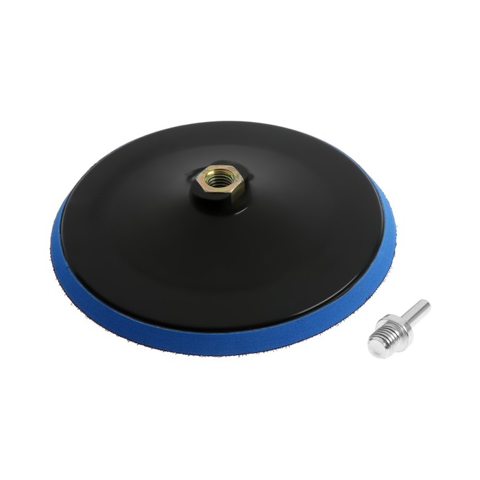 Насадка с липучкой для дрели и УШМ ТУНДРА, М14, с адаптером, 180 мм Насадка с липучкой для дрели и УШМ ТУНДРА, М14, с адаптером, 180 мм