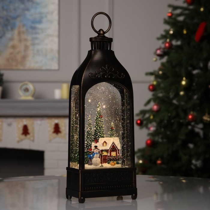 Фигура светодиодная «Зимний городок», 36х12.8х6.5 см, музыка, батарейки ААх3 (не в комплекте), USB, свечение тёплое белое Фигура светодиодная «Зимний городок», 36х12.8х6.5 см, музыка, батарейки ААх3 (не в комплекте), USB, свечение тёплое белое