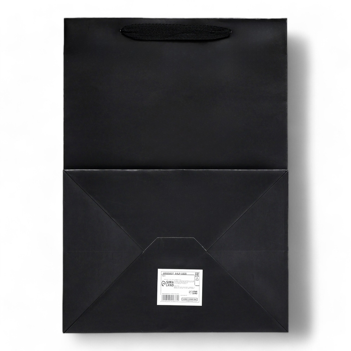 Пакет подарочный, с окном, 35 х 25 х 18 см, черный Пакет подарочный, с окном, 35 х 25 х 18 см, черный