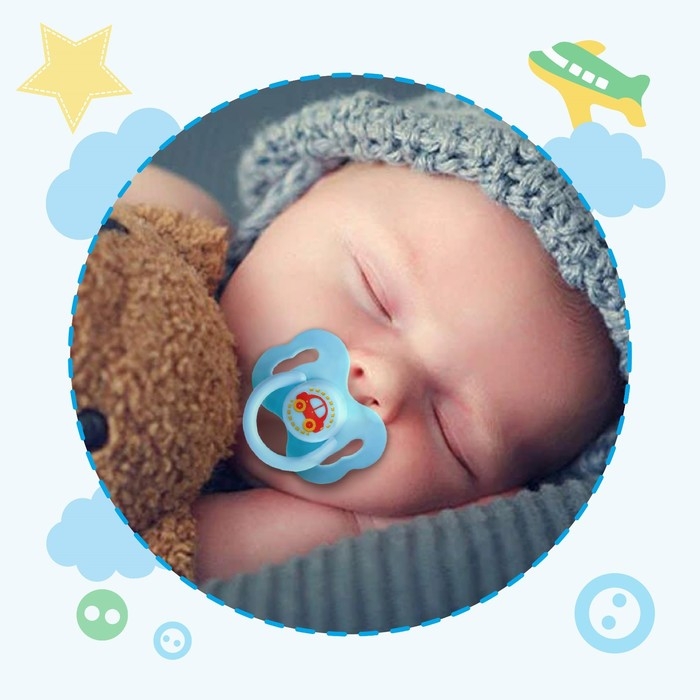 Соска - пустышка латексная классическая «Наш малыш», от 0 мес., цвет голубой Соска - пустышка латексная классическая «Наш малыш», от 0 мес., цвет голубой