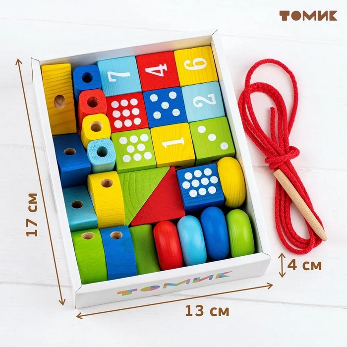 Логический игровой набор «Бусы», 30 деталей Логический игровой набор «Бусы», 30 деталей