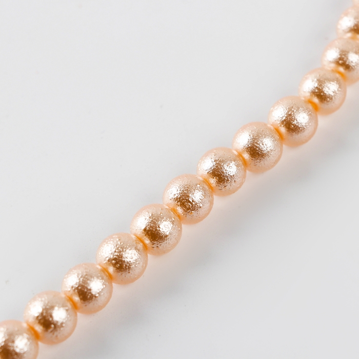 Бусины из стекла, набор 78 шт., размер 1 шт. — 10 мм, цвет бежевый