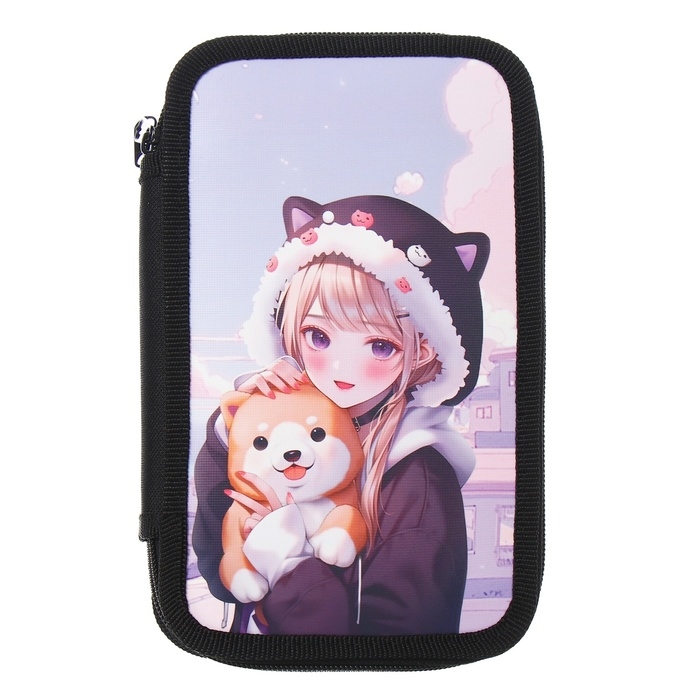 Пенал 2 секции, 125 х 205 х 40 мм, Calligrata 30П26/2 Пенал 2 секции, 125 х 205 х 40 мм, Calligrata 30П26/2 "Корея", ламинированный картон