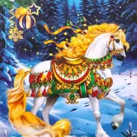 Пакет подарочный новогодний ламинированный, &laquo;Конь&raquo; , 33&times;10&times;42.5 см