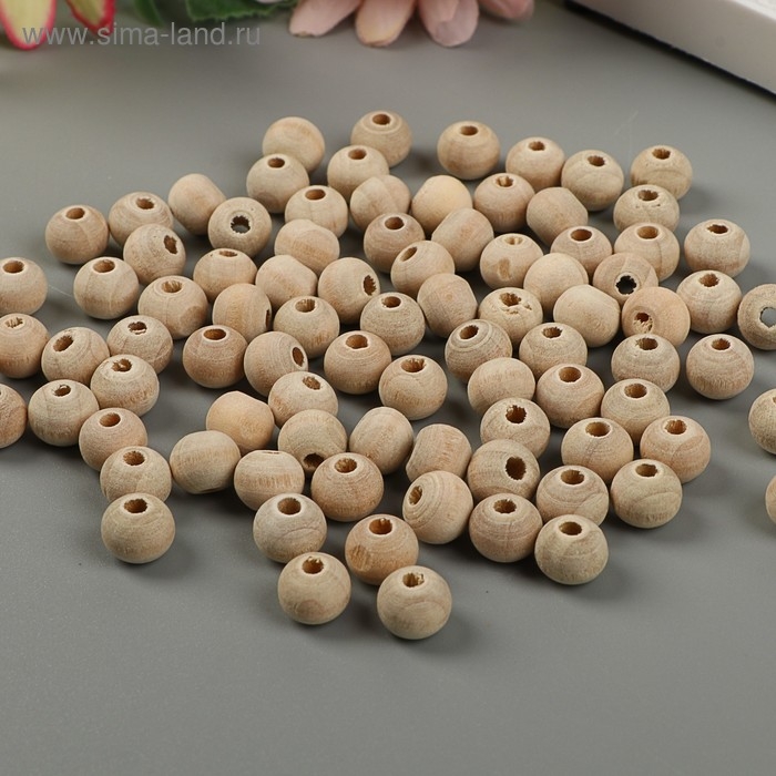 Бусины деревянные d=8 мм (набор 15 гр) без покрытия МИКС Бусины деревянные d=8 мм (набор 15 гр) без покрытия МИКС