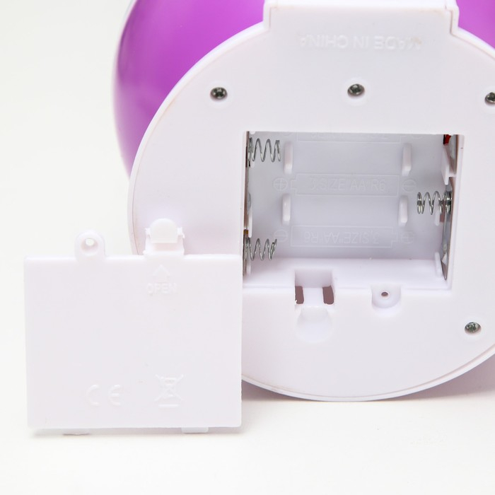 Ночник-проектор  Ночник-проектор "Звёздное небо", вращение, (4ААА или USB)  фиолет. 12*10 см RISALUX