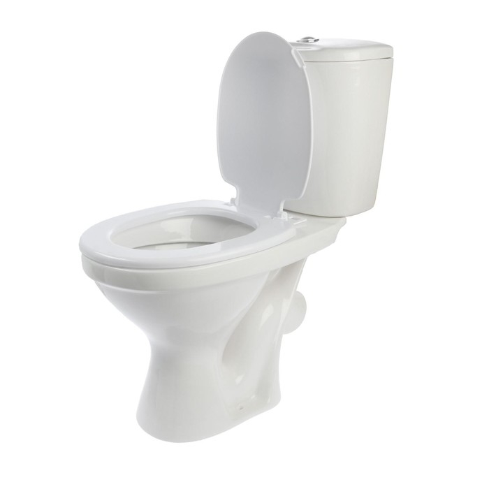 Унитаз компакт ЛЗСФ Унитаз компакт ЛЗСФ "Универсал Стандарт", нижняя подводка, косой выпуск, сиденье, кнопка