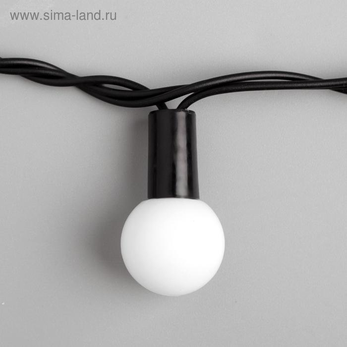 Гирлянда «Нить» 10 м с насадками «Шарики 2.5 см», IP44, тёмная нить, 100 LED, свечение мульти (RG/RB), мигание, 220 В Гирлянда «Нить» 10 м с насадками «Шарики 2.5 см», IP44, тёмная нить, 100 LED, свечение мульти (RG/RB), мигание, 220 В