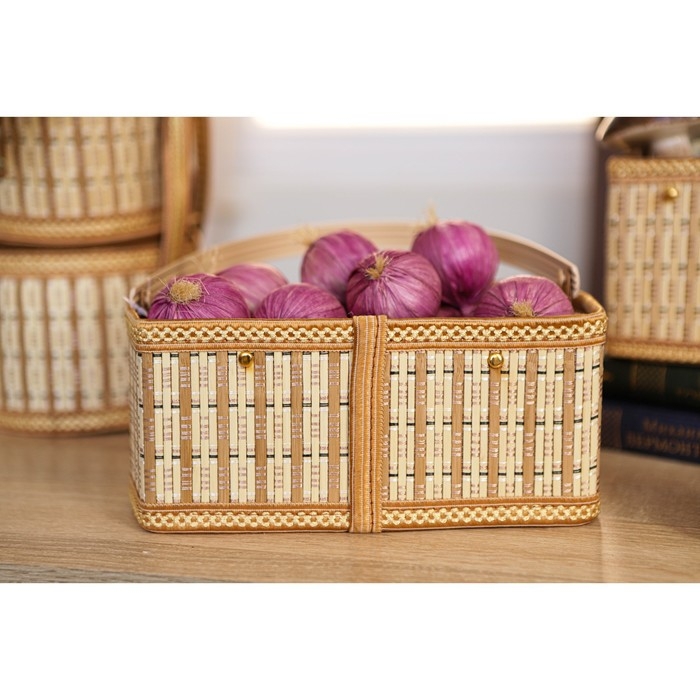 Корзина для хранения Доляна Nature, 24×13×11 см, бамбук Корзина для хранения Доляна Nature, 24×13×11 см, бамбук