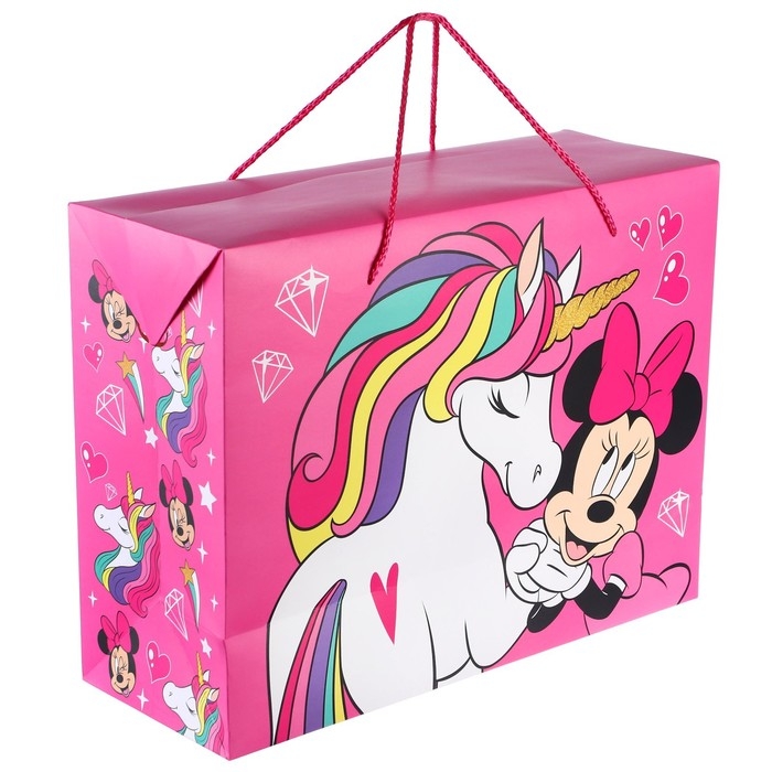 Пакет-коробка, 40 х 30 х 15 см Пакет-коробка, 40 х 30 х 15 см "Dream", упаковка, Минни Маус и Единорог