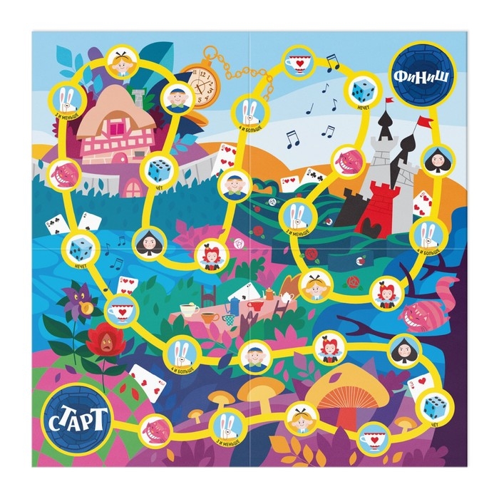 Настольная игра-бродилка «Безумное приключение», 6+ Настольная игра-бродилка «Безумное приключение», 6+