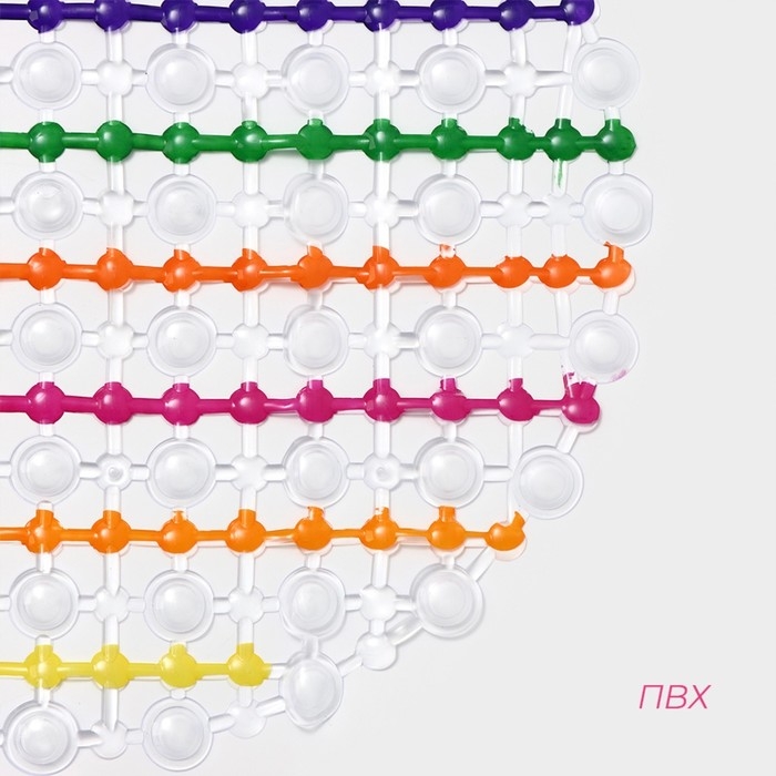 Коврик противоскользящий в ванну на присосках Доляна «Радуга», 35×65 см Коврик противоскользящий в ванну на присосках Доляна «Радуга», 35×65 см