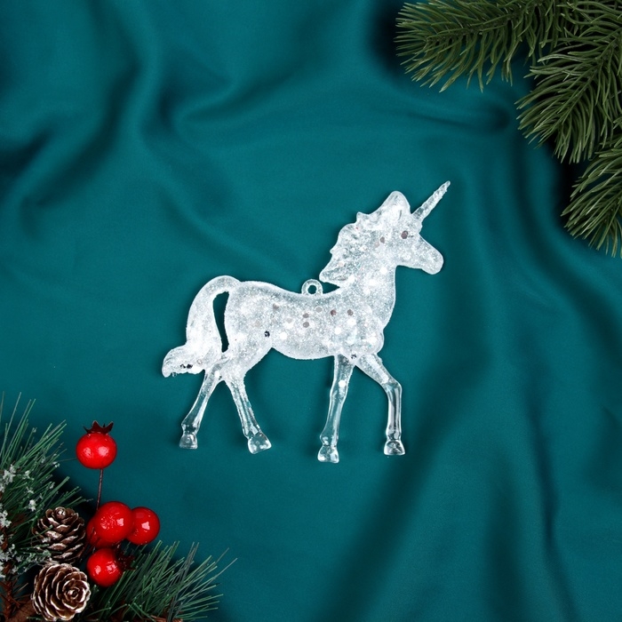 Украшение ёлочное Украшение ёлочное "Единорог сияние" 11х10,5 см