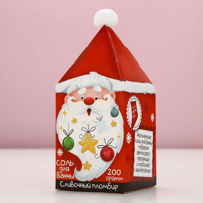 Соль для ванны «Чудес в Новом Году!», 200 г, аромат сливочного пломбира, ЧИСТОЕ СЧАСТЬЕ Соль для ванны «Чудес в Новом Году!», 200 г, аромат сливочного пломбира, ЧИСТОЕ СЧАСТЬЕ