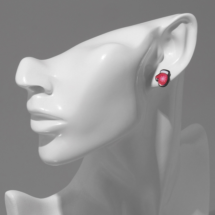 Новый год! Пусеты 3 пары «Снежинка» дед мороз, варежка, цветные Новый год! Пусеты 3 пары «Снежинка» дед мороз, варежка, цветные