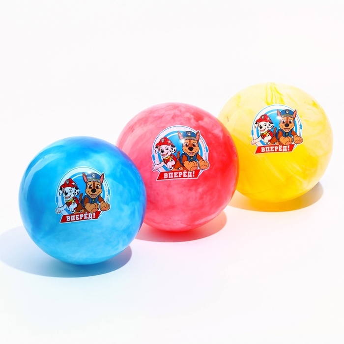 Мяч детский Paw Patrol «Вперед», 16 см, 50 г, мрамор, МИКС Мяч детский Paw Patrol «Вперед», 16 см, 50 г, мрамор, МИКС
