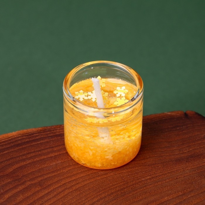 Новогодняя свеча гелевая в стакане Зима это ..«Новый год: Золотой шик», без аромата, скретч-слой, 2,5 х 2,5 х 2,5 см Новогодняя свеча гелевая в стакане Зима это ..«Новый год: Золотой шик», без аромата, скретч-слой, 2,5 х 2,5 х 2,5 см