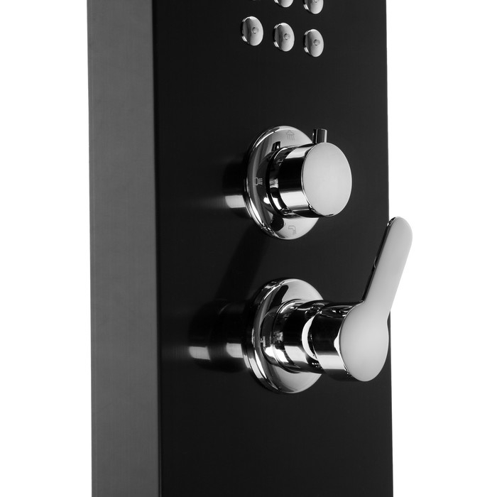 Душевая панель ZEIN B-14, 4-х функциональная, нержавеющая сталь, черный Душевая панель ZEIN B-14, 4-х функциональная, нержавеющая сталь, черный