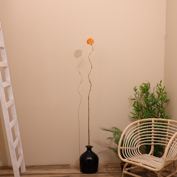 Сухоцвет на бамбуковом стебле 150 см оранжевый Сухоцвет на бамбуковом стебле 150 см оранжевый