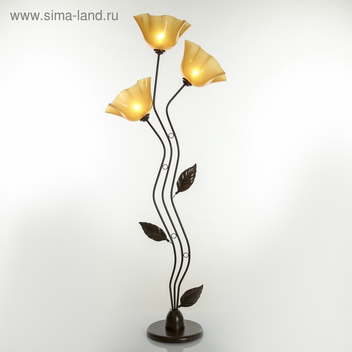 Торшер "Соцветие" 3x15Вт E27 коричневый
