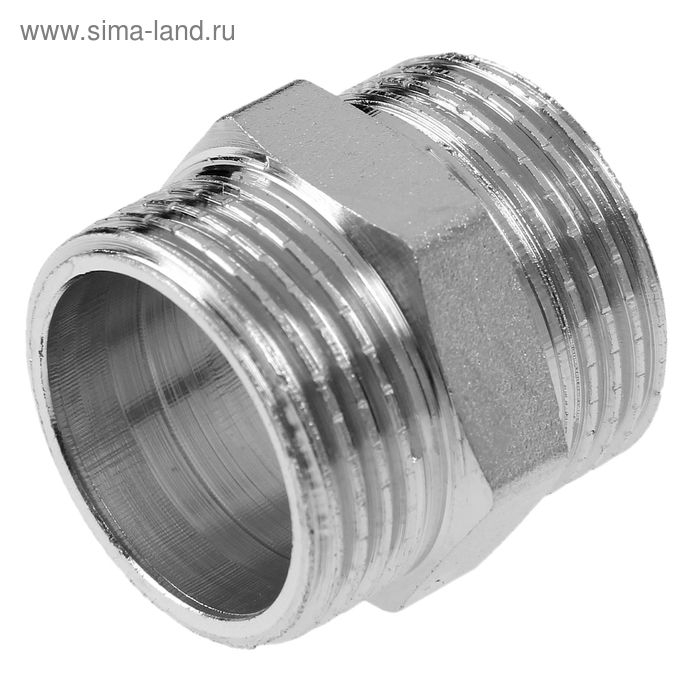 Ниппель AQUALINK, 3/4 Ниппель AQUALINK, 3/4", наружная резьба, никелированная латунь