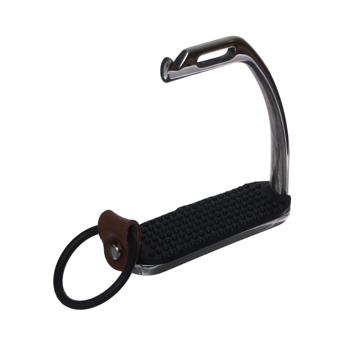 Стремена металлические с резиновыми вставками, хром, набор 2 шт Стремена металлические с резиновыми вставками, хром, набор 2 шт