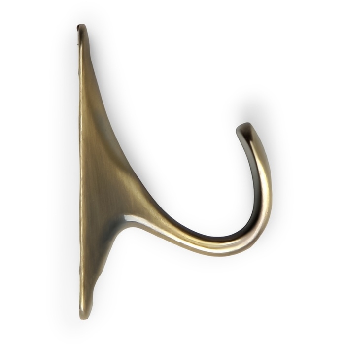 Крючок мебельный ТУНДРА TKO024, однорожковый, бронза, 2 шт Крючок мебельный ТУНДРА TKO024, однорожковый, бронза, 2 шт