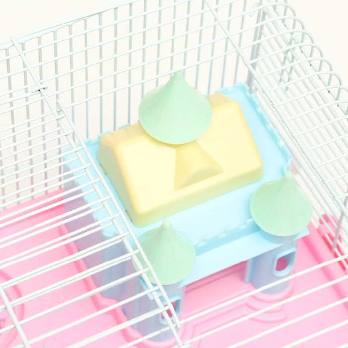 Клетка для грызунов Клетка для грызунов "Пижон" с замком, 31 х 24 х 27 см, розовая