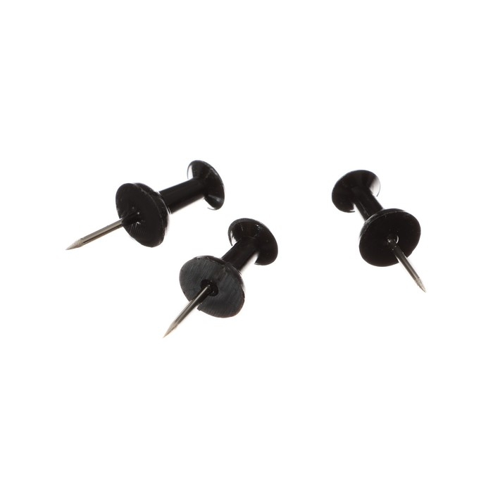 Кнопки силовые GLOBUS, 50 шт., чёрные