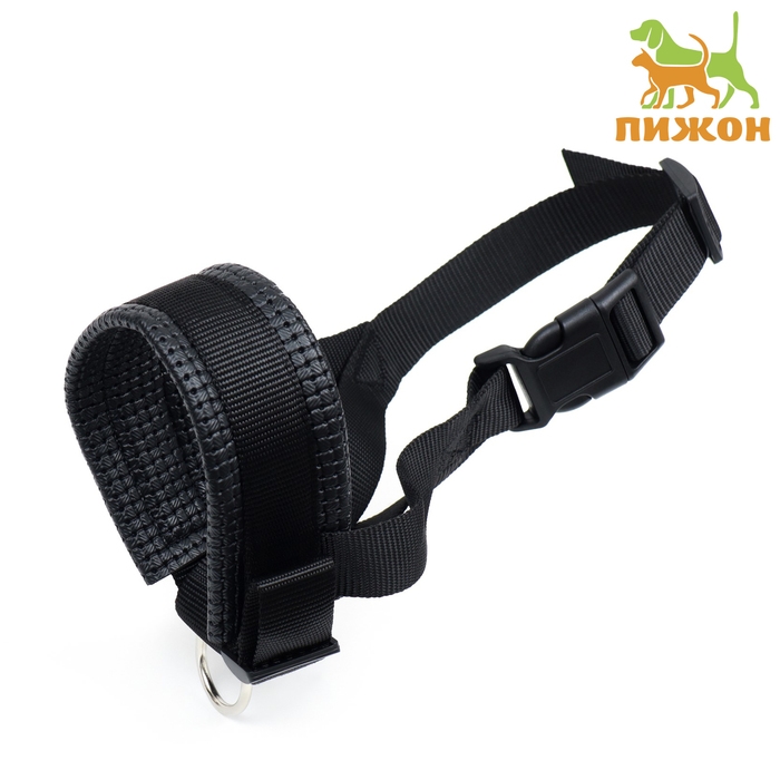 Недоуздок-намордник для собак с подкладом, размер XL, ОM  23-34 см, ОШ 20-28 см, черный Недоуздок-намордник для собак с подкладом, размер XL, ОM  23-34 см, ОШ 20-28 см, черный