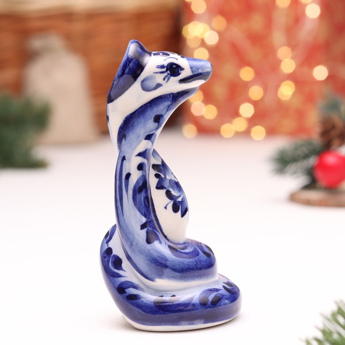 Сувенир Сувенир "Змея", №4, гжель, 11 см