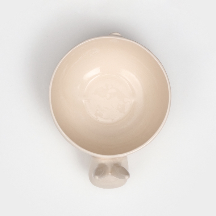 Тарелка глубокая «Зайчик», бежевая, керамика, d=18 см, 1,6 л, Иран Тарелка глубокая «Зайчик», бежевая, керамика, d=18 см, 1,6 л, Иран