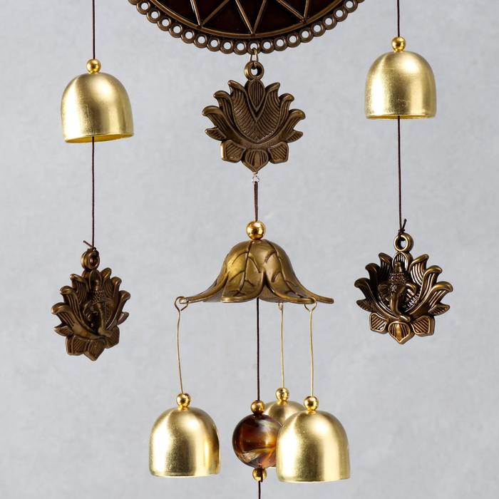 Музыка ветра металл Музыка ветра металл "Ганеша, ожерелье" 5 колокольчиков 60 см