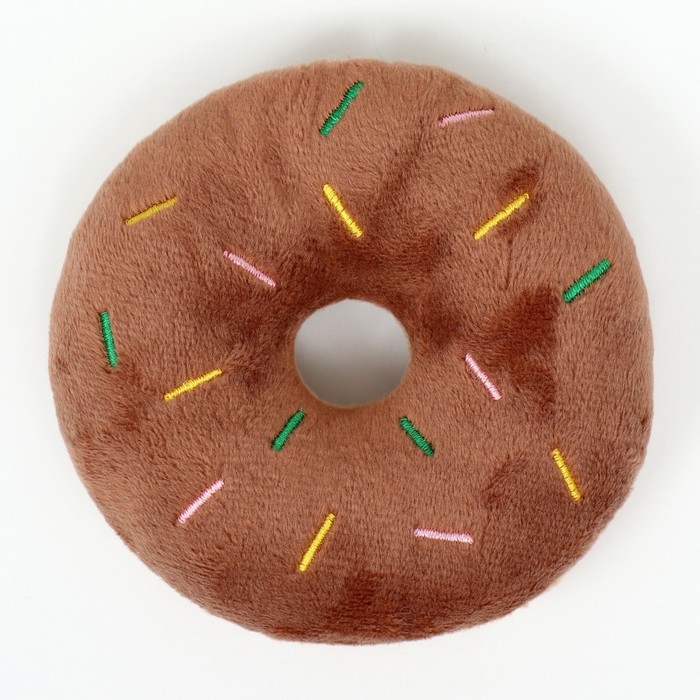Игрушка для собак  Игрушка для собак "Пончик", 10 см, коричневый
