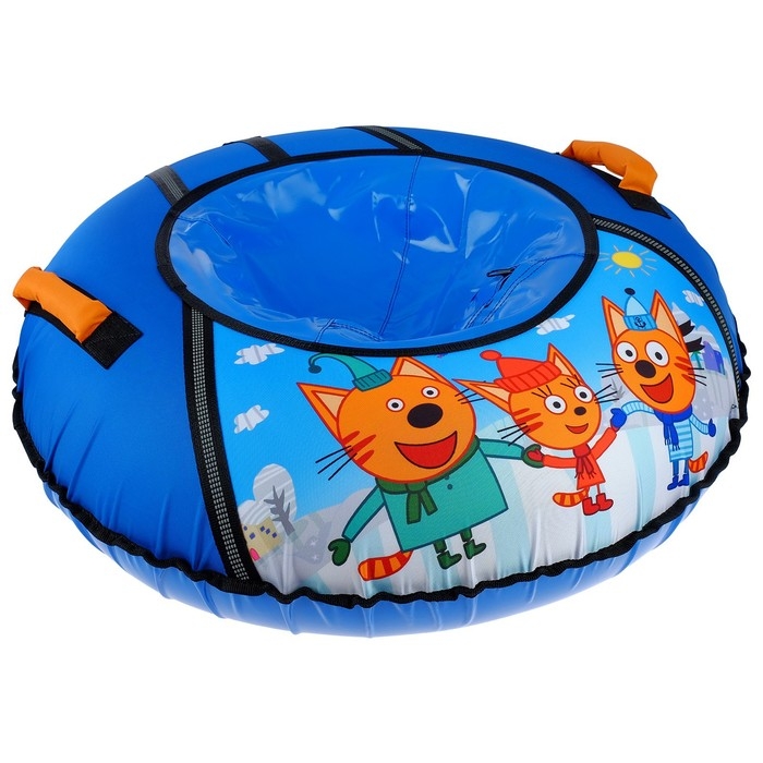 Тюбинг-ватрушка «Три кота», ТБ1-90/ТК, диаметр чехла 95 см Тюбинг-ватрушка «Три кота», ТБ1-90/ТК, диаметр чехла 95 см