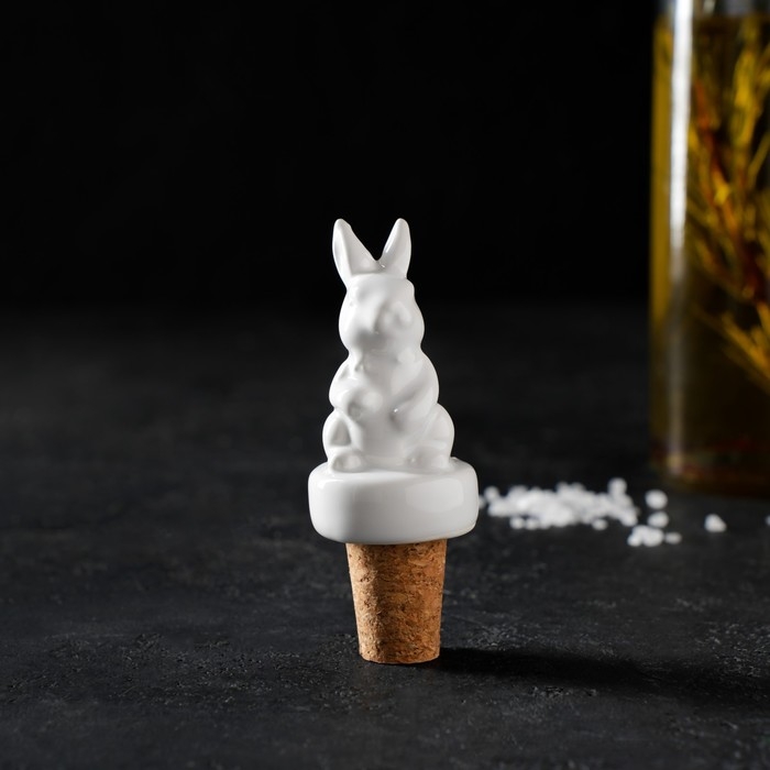 Пробка для бутылки Доляна «Зайка», 10 см Пробка для бутылки Доляна «Зайка», 10 см