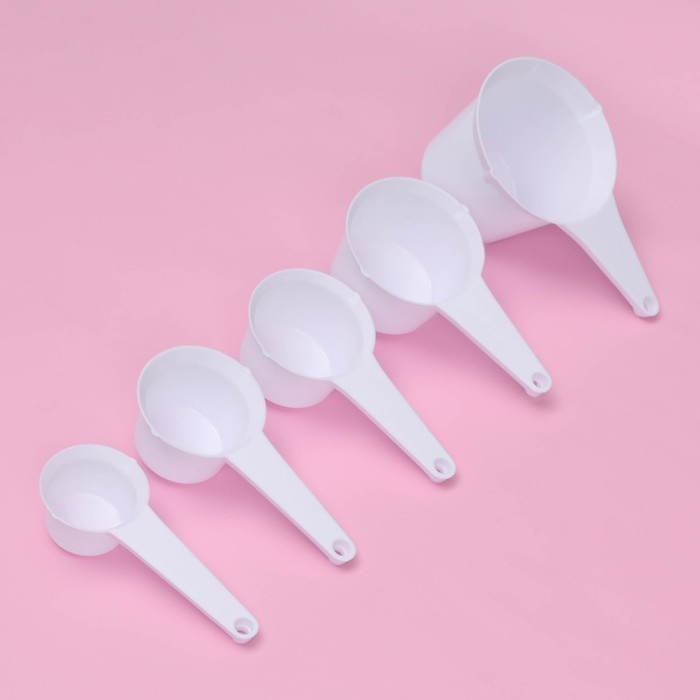 Набор мерных ложек Доляна, 11 шт: 30/60/80/125/250 мл, 0,6/1,2/2,5/5/7,5/15 мл, цвет белый Набор мерных ложек Доляна, 11 шт: 30/60/80/125/250 мл, 0,6/1,2/2,5/5/7,5/15 мл, цвет белый