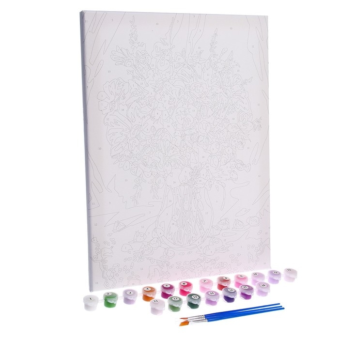 Картина по номерам на холсте с подрамником «Натюрморт с цветами», 30х40 см Картина по номерам на холсте с подрамником «Натюрморт с цветами», 30х40 см