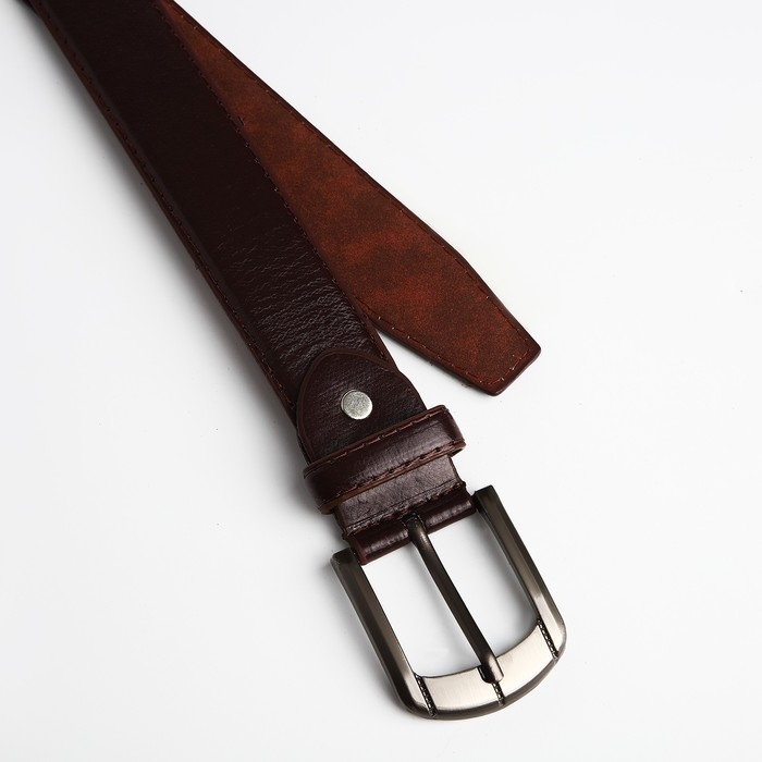 Ремень мужской, ширина 3.5 см, люверсы, винт, пряжка металл, цвет коричневый Ремень мужской, ширина 3.5 см, люверсы, винт, пряжка металл, цвет коричневый