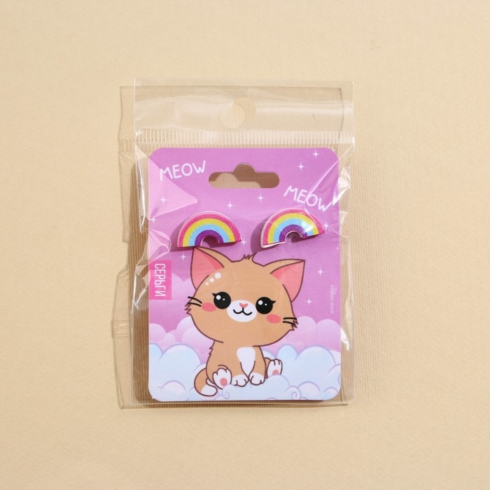 Серьги «Meow» гвоздики, 6х9 см Серьги «Meow» гвоздики, 6х9 см