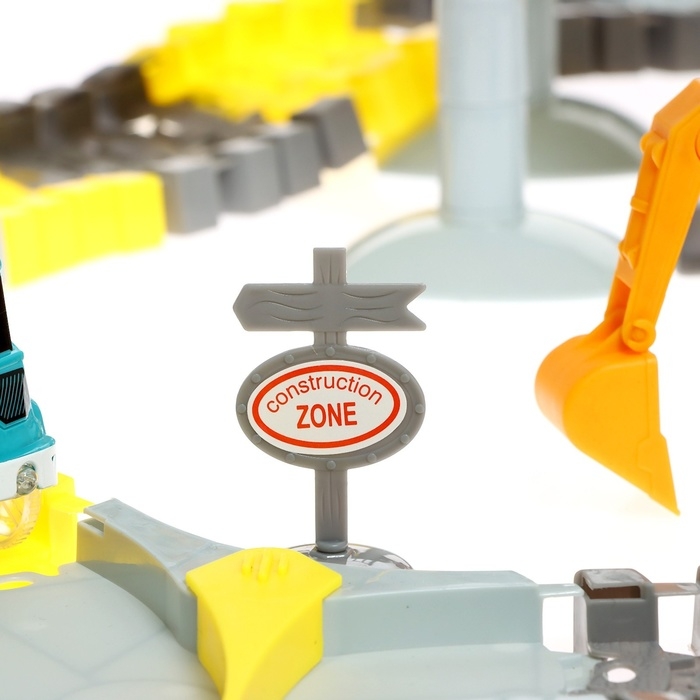 Автотрек «Строительная площадка», гибкий, мёртвая петля, 250 деталей Автотрек «Строительная площадка», гибкий, мёртвая петля, 250 деталей