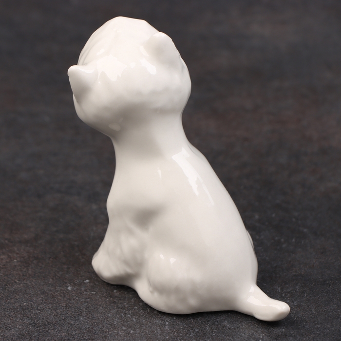 Статуэтка фарфоровая "Вест хайленд уайт терьер, сидит", 7 см