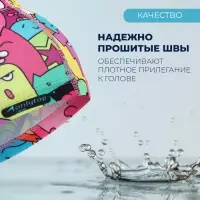 Шапочка для плавания детская ONLYTOP &laquo;Дудл&raquo;, тканевая, обхват 46-52 см