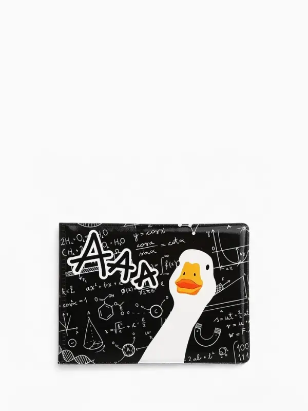 Обложка для студенческого билета &laquo;Гусь&raquo;, чёрная