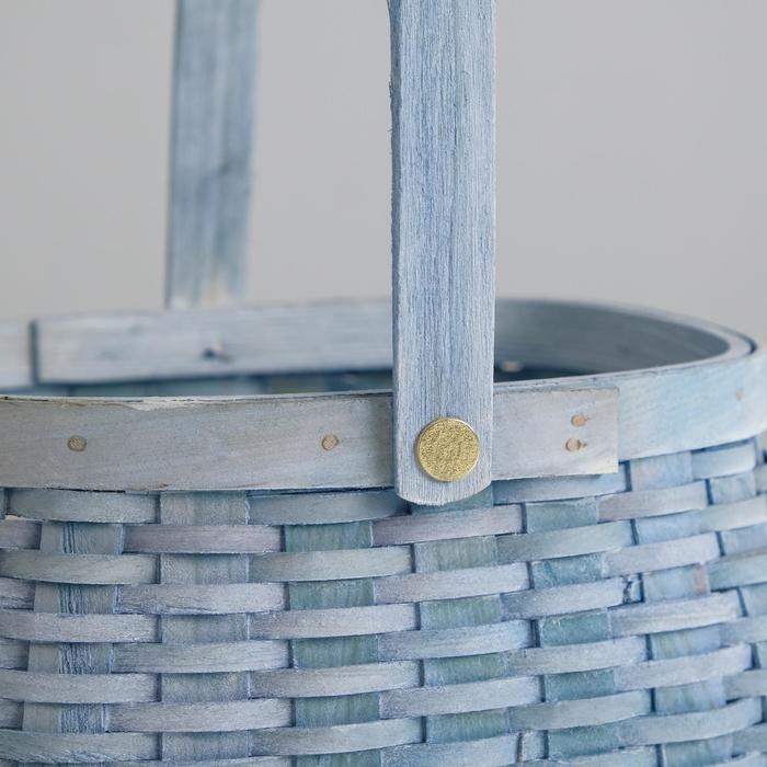 Корзина плетеная, секвойя, 17,5x15x11,5/23,5 см, синий Корзина плетеная, секвойя, 17,5x15x11,5/23,5 см, синий