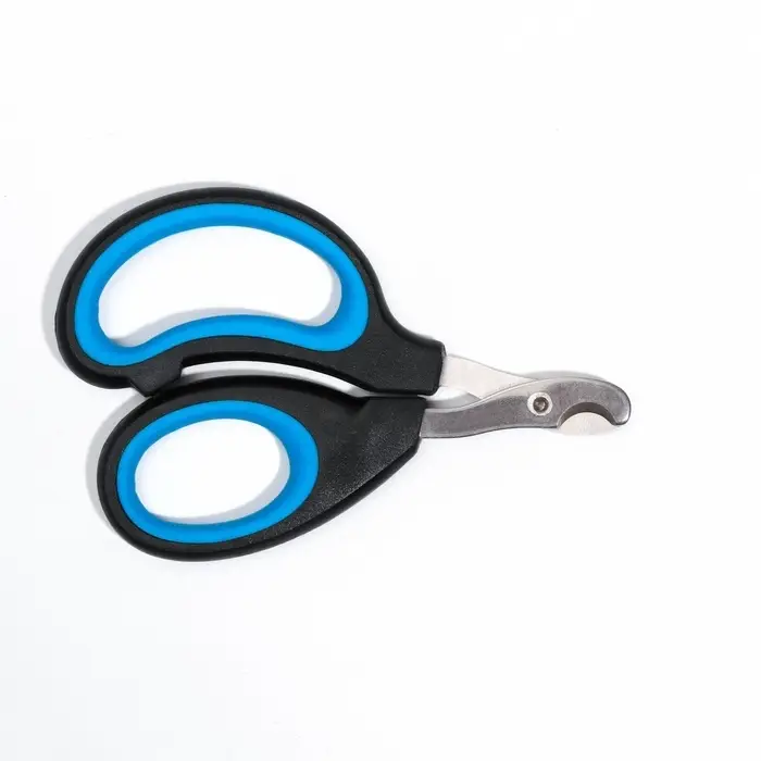 Ножницы-когтерезы &laquo;Пижон&raquo; Premium, с эргономичной ручкой, чёрные, голубые
