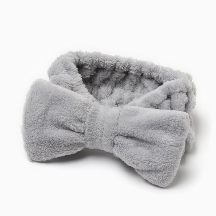 Повязка на голову Этель цв. Бежево-серый, 100% п/э Повязка на голову Этель цв. Бежево-серый, 100% п/э