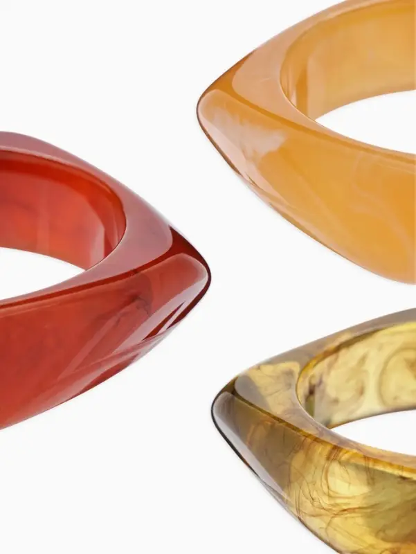 Набор 3 браслета манжета &laquo;Тренд&raquo;, акрил, разноцветный