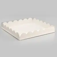 Коробка для печенья, белая, 25&times;25&times;4 см