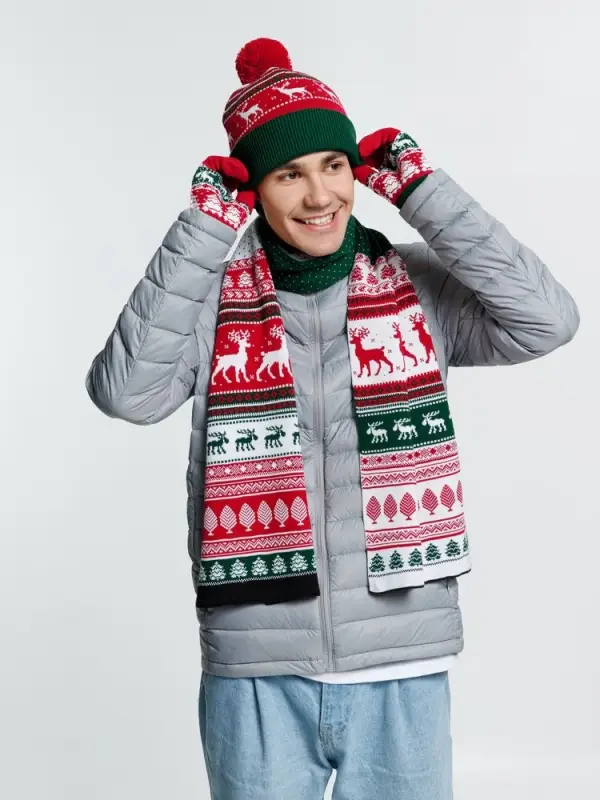 Перчатки Mirakler, красные с зеленым, размер S/M Перчатки Mirakler, красные с зеленым, размер S/M